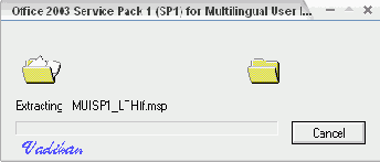 Этап 2 - Распаковка Office 2003 SP1 для MUI