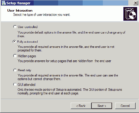 Setup Manager